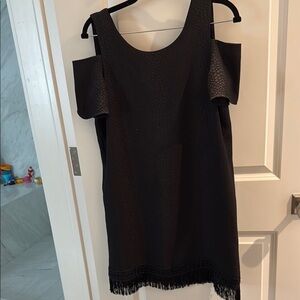 Cooper & Ella Black Sleeveless Cold Shoulder Mini Dress